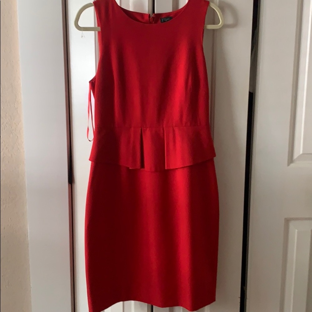 J. Crew Peplum Red Dress